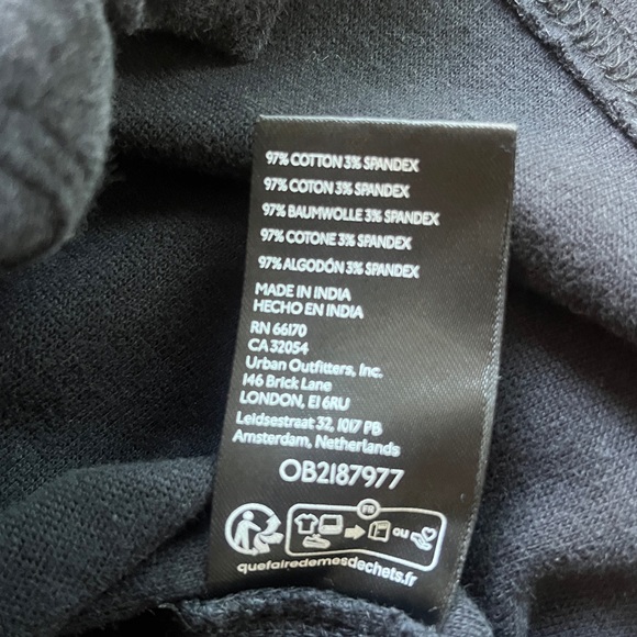 BDG Knit Button Down Tank Top Black Size XL - Picture 4 of 5